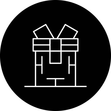 Bir hediye simgesinin vektör illüstrasyonu