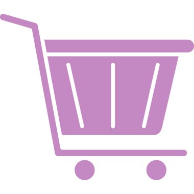 Sepet simgesi, vektör illüstrasyonu basit tasarım