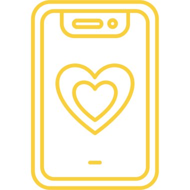 Kalpli akıllı telefon ikonu. vektör illüstrasyonu