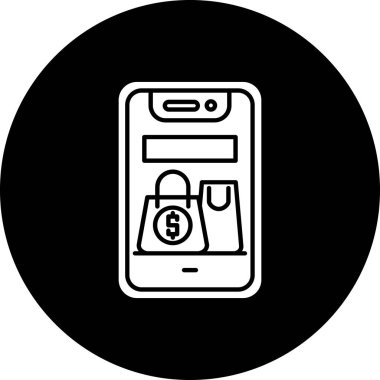 Alışveriş poşeti simgesi, vektör illüstrasyonu