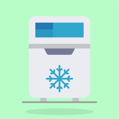 Buzdolabı simgesinin vektör modern illüstrasyonu.