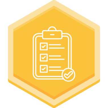 Kontrol listesi. Web simgesi basit tasarım