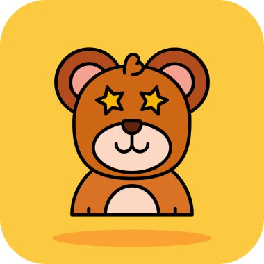 sevimli ayıcık karakter vektör çizimi