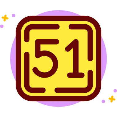 Bir doğum günü numarası simgesinin vektör illüstrasyonu