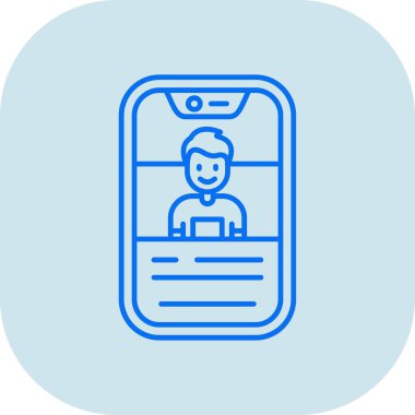 Bir smartphone simge vektör çizim