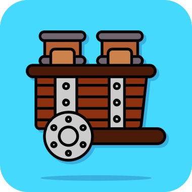 Tren vagonu ikonu vektör çizimi tasarımı