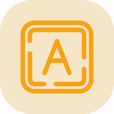 Tek bir harf simgesinin vektör illüstrasyonu