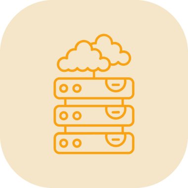 Bulut. Web simgesi basit illüstrasyon