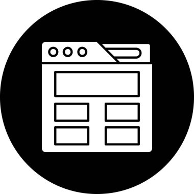 tarayıcı pencere simgesi vektör illüstrasyonu