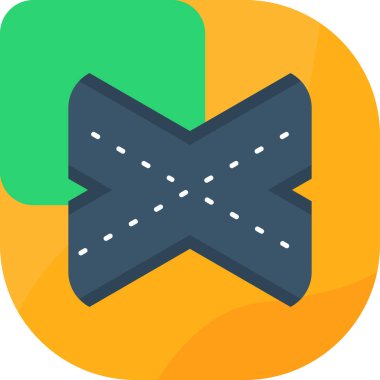 Rozet kurdele dekorasyon simgesi düz biçimli