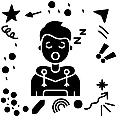 uyku simgesi, vektör illüstrasyonu