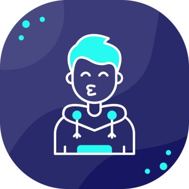 Kalbi olan bir adamın vektör çizimi