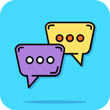 Sohbet baloncukları simgesi, vektör illüstrasyon tasarımı