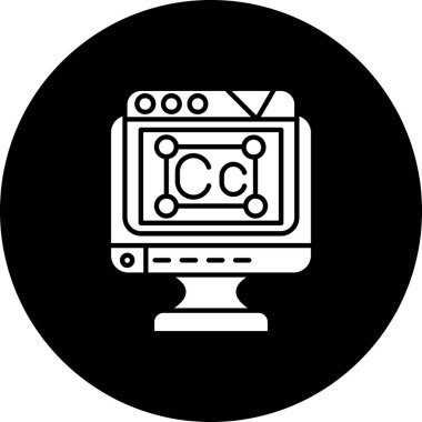 vektör lcd simgesi illüstrasyonu