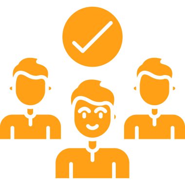 iş yönetimi ekip simgesi ana hatlar biçiminde