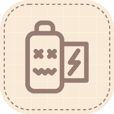 pil simgesi, vektör illüstrasyonu