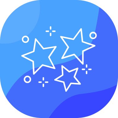 Beyaz arkaplanda izole edilmiş yıldız simgesi ve vektör illüstrasyonu