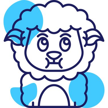 Koyun ikonu vektör illüstrasyonu