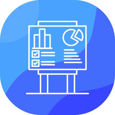 düz biçimli analitik grafik simgesi