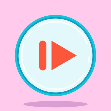 video oynatıcı simgesi, vektör illüstrasyonu