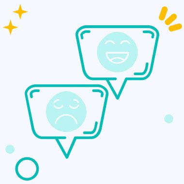 emoji sohbet simgesi vektör tasarımı