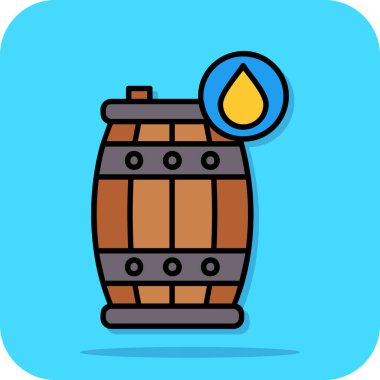 Fıçı ikonu. Ağ için varil vektör simgelerinin özet çizimi