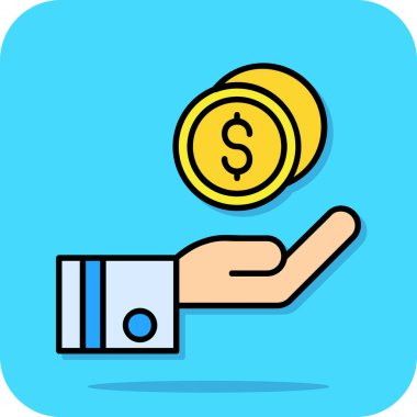 Dolar işareti simgesi olan dolar parası