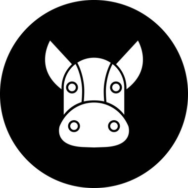 İnek simgesi işareti, vektör illüstrasyonu