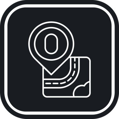 Bir harita simgesinin vektör illüstrasyonu