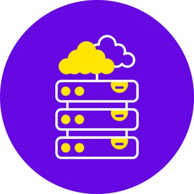 Bulut. Web simgesi basit illüstrasyon