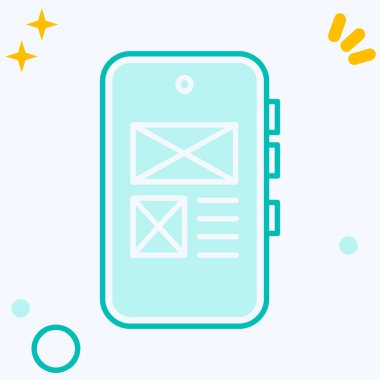 Cep telefonu. Web simgesi basit illüstrasyon