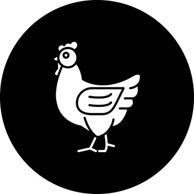 tavuk simgesi vektör illüstrasyonu