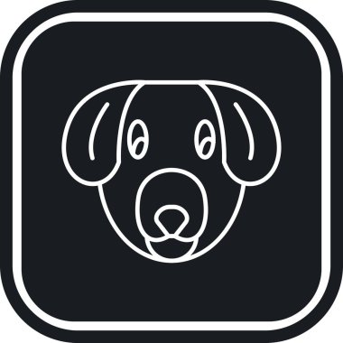 Köpek. Web simgesi basit illüstrasyon