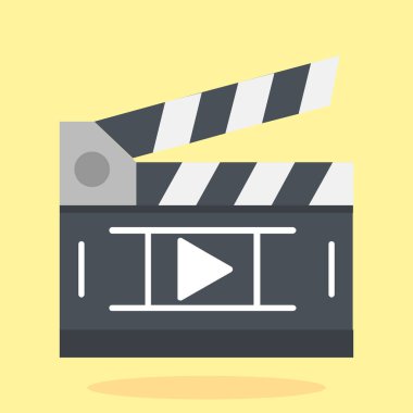 Alkış tahtası vektör illüstrasyon tasarımlı film tahtası