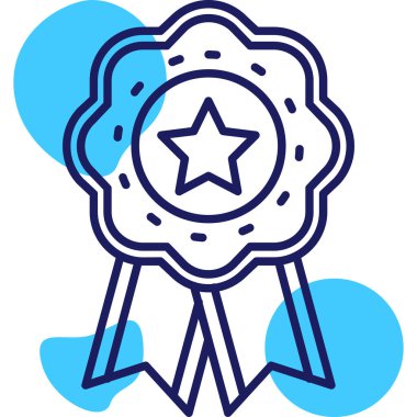 Rozet. Web simgesi basit illüstrasyon