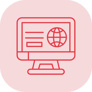 İnternet web sitesi renk çizgisi simgesi