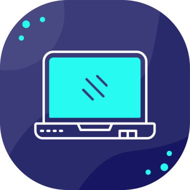 Dizüstü bilgisayar simgesinin vektör çizimi