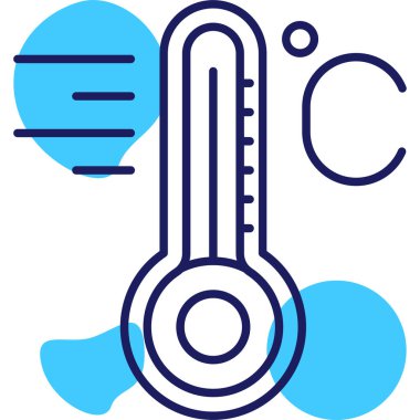 sıcaklık termometre simgesi, vektör tasarımı