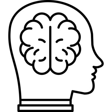 Kafa simgesi olan bir beyin