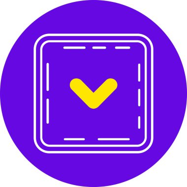 Bir onay simgesinin vektör illüstrasyonu