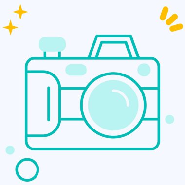 Kamera simgesi, vektör illüstrasyonu