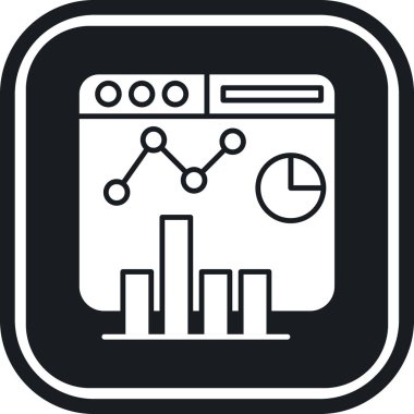 veri analizi grafik vektör illüstrasyonunu arka planda izole edilmiş minimum biçimle