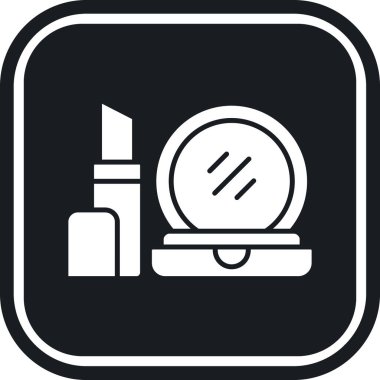 Düz dizaynlı bir aynanın vektör simgesi