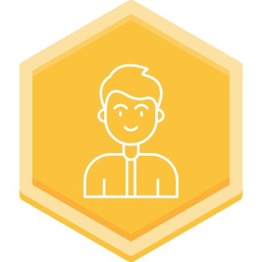 Bir insan simgesinin vektör illüstrasyonu