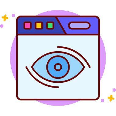 Göz simgesi, vektör illüstrasyonu