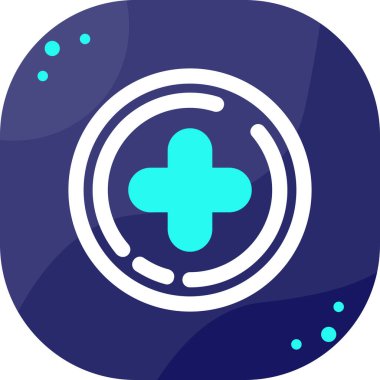 Mavi ve beyaz bir ikonun vektör illüstrasyonu