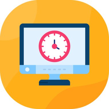 Düz biçimli bilgisayar simgesini izle