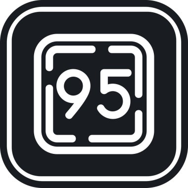 9 9 simgesinin vektör illüstrasyonu