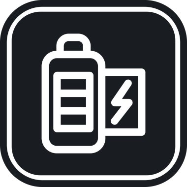 pil şarjı simgesi ana hat biçiminde