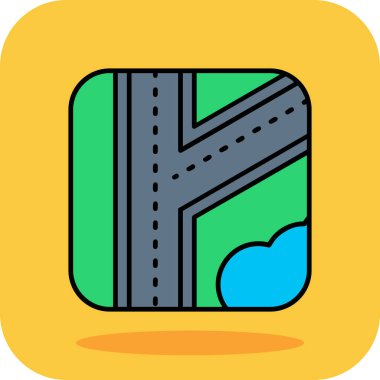 harita navigasyon vektör simgesi işareti